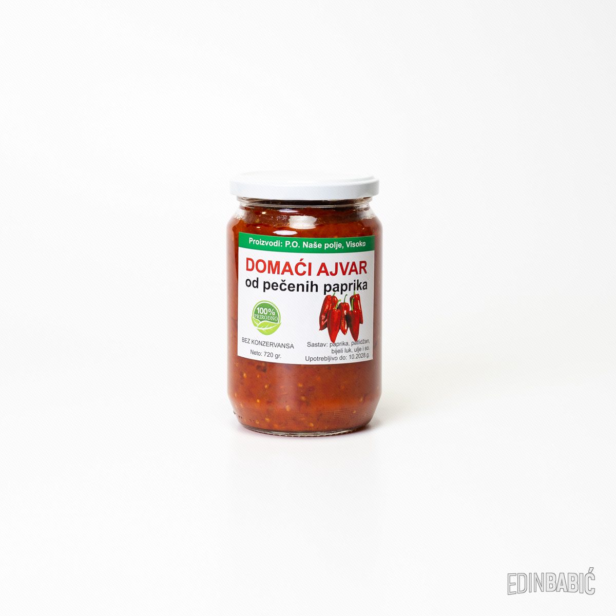 Ajvar od pečenih paprika - blago ljuti